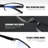 AIMISUV 6Pcs Reading Glasses Men,Spring Hinge Blue Light Blocking Readers,Anti