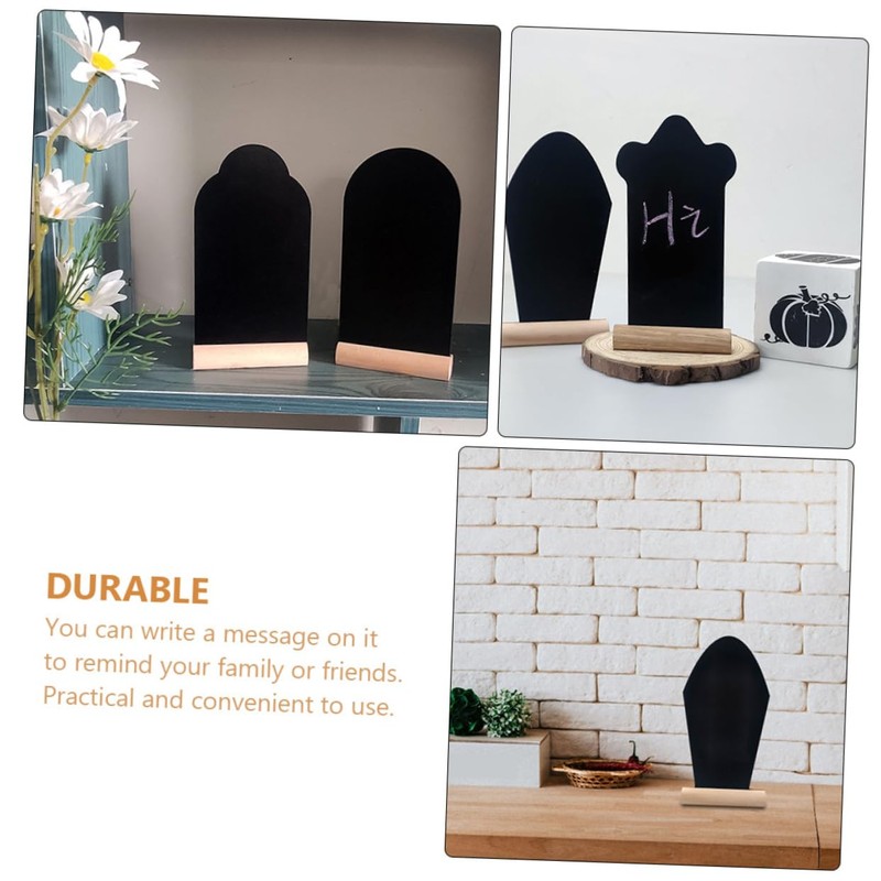 Operitacx Easter Wooden School Note Boards 4pcs Mini Blackboard Decorations