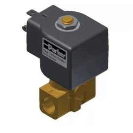 Parker 3/8 FNPT Brass Solenoid Valve (110/50, 120/80 VAC) Parker 7121KBN3UE00N0