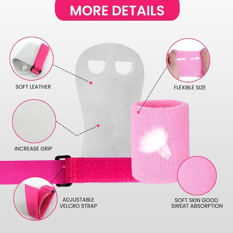 FINGER TEN Gymnastics Hand Grips Wristbands Sets for Girls Youth