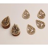 30 piezas de arete de madera de lágrima, recortes de