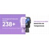 Cargador Ugreen Nexode Robot Gan Fast Charger 65w Purple Color
