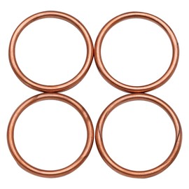 Motorcycle Exhaust Pipe Gasket 4 Pieces Compatible with GSX-R1000 17-23 GSX-R1000R 17-23 GSX-S1000 17-24 GSX-S1000F 17-20 GSX-S1000S 20-22 V-Strom 800 24 KLX450R 08-09 KX450F 06-18 (38 * 46 * 4)
