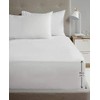 Rapport Luxury Super Soft Percale Plain 16" Deep Single White