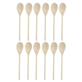 Soro Essentials- 16" Wooden Stirring Spoons Set of 12- Wooden Spoons for Cooking Kitchen Utensil Wooden Cooking Utensils Wood Cooking Serving Mixing for Home Kitchen and Restaurants