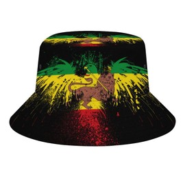 Jamaican Reggae Rasta Lover Bucket Hat for Women Men Sun Cap Fisherman Hat Packable Beach Caps Travel Outdoor