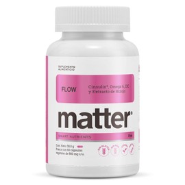 Matter Flow, Suplemento con CinSulin®, I3C, Aceite de Borraja, Magnesio Albion® y P5P, Apoyo al Equilibrio Hormonal y Bienestar del Ciclo Femenino, 1 
