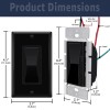 GREENCYCLE 2Pack Black Decora Rocker, 600W CFL/3-150W LED, 3-Way Dimming