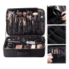 Maletín Maquillaje Cosmetiquera Con Divisor Ajustable Viaje Color Negro
