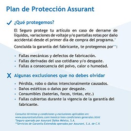 Assurant - 2 Aos Cuidado Personal - Seguro de Daos accidentales 500 - 999.99                                                                          