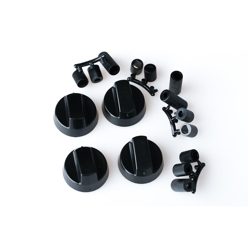 Rotary Knob Set Knob Switch Toggle Set 4 Pieces Black
