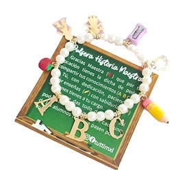 Collar o Pulsera para Maestra - Regalo perfecto para tu educadora o miss favorita - Tutti Joyería (Pulsera Historia Maestra)