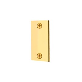 Prime-Line U 9497 Steel Door Edge Hole Filler Plate, 1-1/8 In. by 2-1/4 In. , Brass Finish (Single Pack)