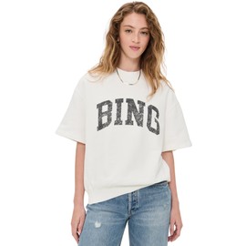 ANINE BING Women's Jay Sweatshirt Bing, Off White, S