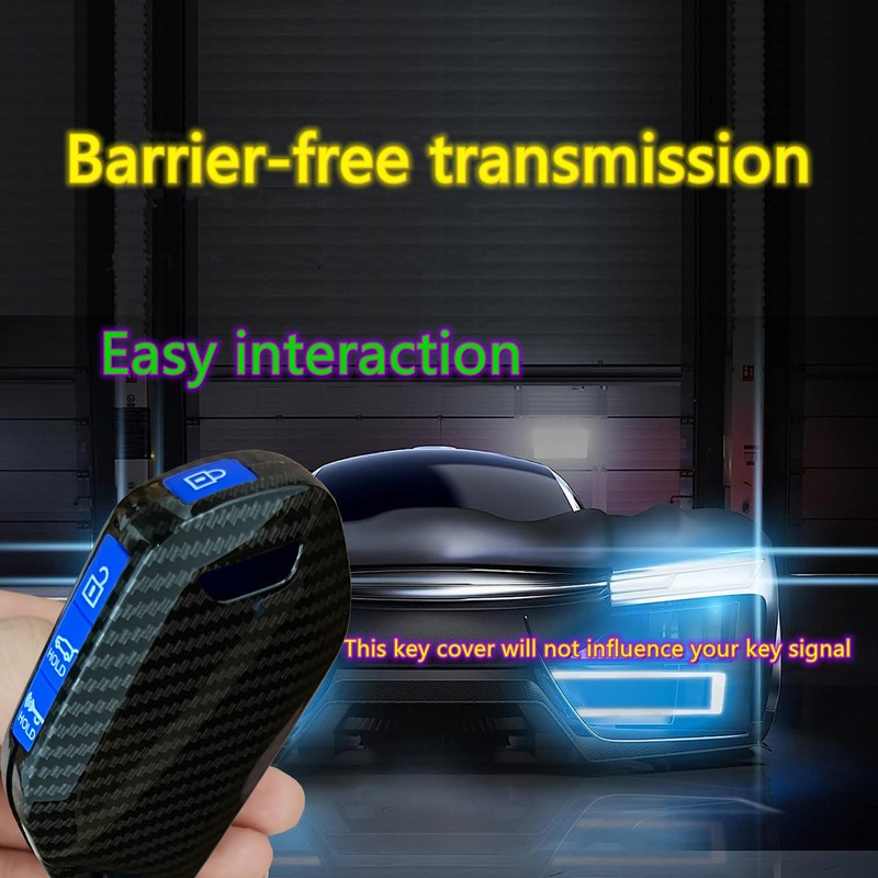 WKEDQAF Car ABS Plastic Key Fob Cover Silicone Button Key