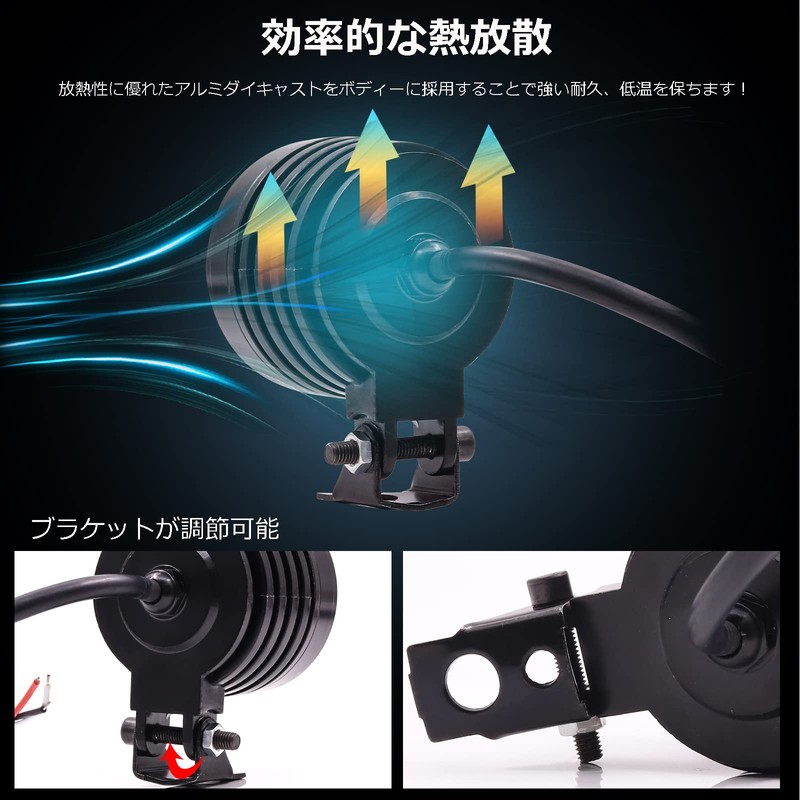 Ygmylandbb Motorcycle Fog Lamp, Headlight, Focusing Bike Sublight, Auxiliary Light,