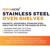 Performore Stainless Steel Oven Storage Shelf 15.5x3.75x2 – 2-Piece Interlocking