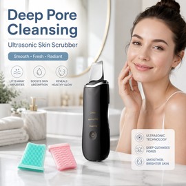 Ultrasonic Skin Scrubber for Face Cleansing – Heated Facial Spatula for Deep Pore Care at Home
