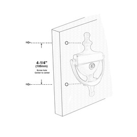 QCAA Solid Brass Door Knocker, 7", with 160 Degree Glass Len Door Viewer (UL Listed), Polished Brass, 1 Pack