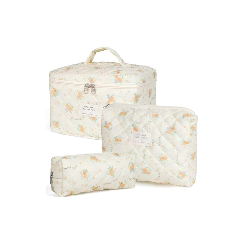 Pyuyan 3 Piece Women's Travel Toiletry Bag Set, Cosmetic Bag,