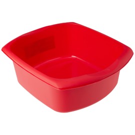 Addis 508067 Rectangular Washing Up Bowl, Roasted Red, 9.5 Litre