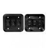 RV Designer S660, Wall Plate Switch, Triple, Black, 3.53" x