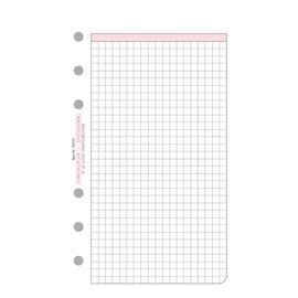 Chronoplan 50330 karierte Kalendereinlagen zum Nachfüllen für Terminplaner Midi (96x172 mm, 25 karierte Blätter mit Universallochung, 80g/m², ideal für Notizen und Skizzen, für viele Organizer)