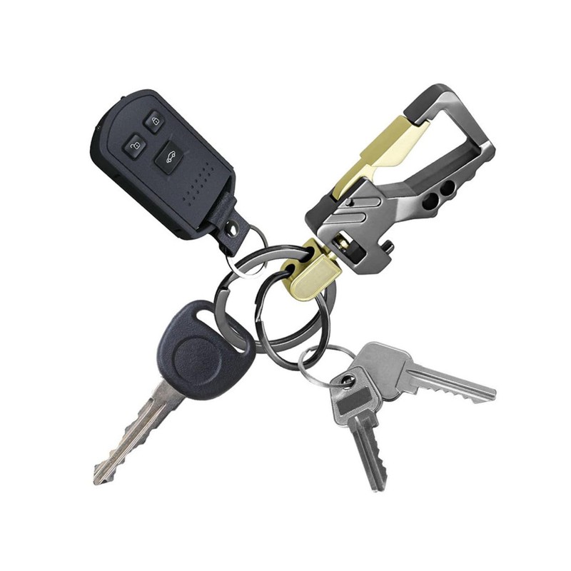 ZelariaX Key Ring Keychain, Super Durable, Zinc Alloy, Includes Carabiner,