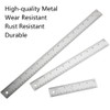 Stainless Steel Ruler, 15/30/38/45 cm Straight Metal Ruler, Metric Imperial