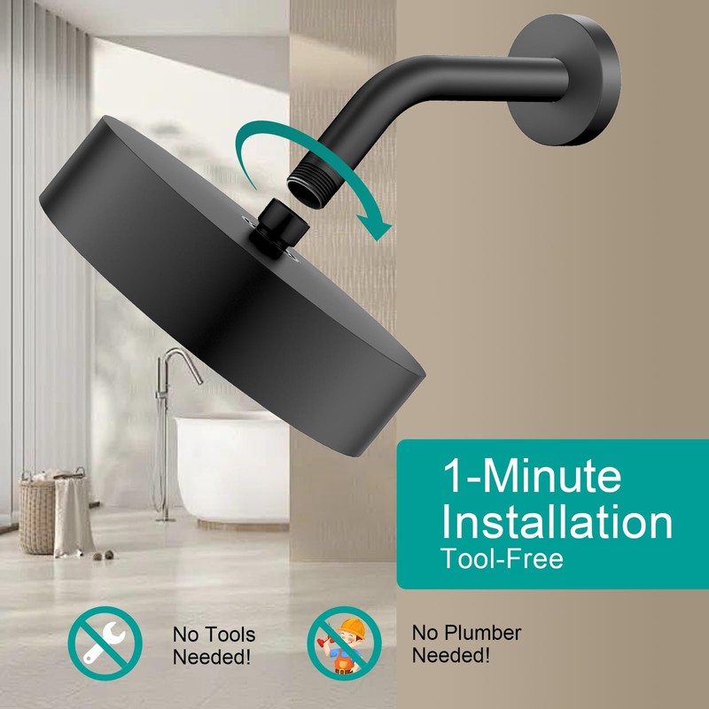Rainfall Shower Head - 8" Thickened High-Pressure Shower Heads with
