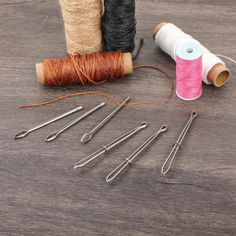 6Pcs Bodkin Drawstring Threader, Metal Rope Threader Clip, Easy Quick