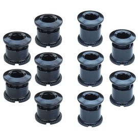 FregocS Bicycle Chainwheel Chainring Black Bolts Nuts Convenient Set of 10 (5 single, 5 for double), Heavy Duty Steel BIC-CRBt-SW_BLK
