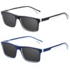 Missfive 2 Pack Light Bifocal Sun Reading Glasses for Men,