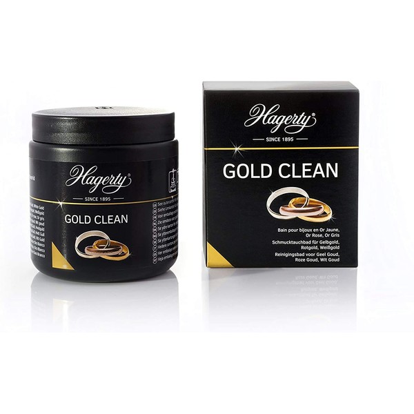 Hagerty Gold Clean Gold Bath 170 ml I Effective Jewellery Diving Bath for Cleaning Yellow Gold White Gold Rose Gold I Gold Jewellery Cleaner for Renewed Shine I Jewellery Cleaning Bath with Diving Basket