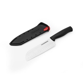 Farberware – Cuchillos con edgekeeper autoafilables mangas, Cuchillo Santoku, 5", Negro, 12,7cm, 1