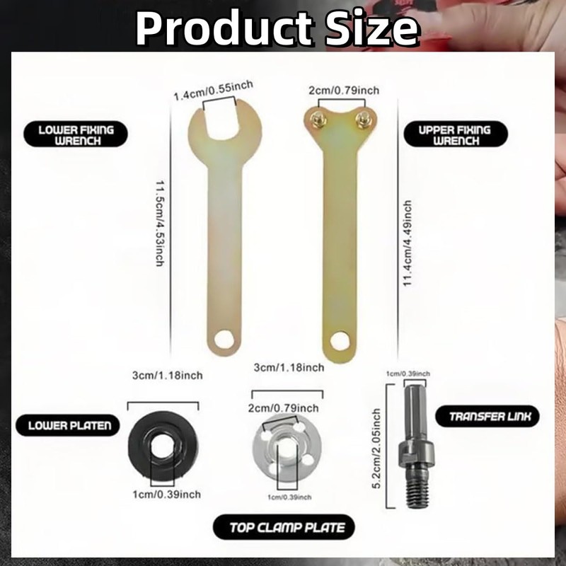 Angle Grinder Connector Set, Conversion Angle Grinding Adapter Connecting Rod