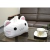 小島通商 ねこ顔ティッシュカバー 白猫 30cm×20cm×18cm