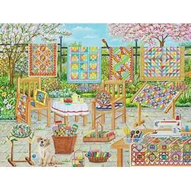 WaRthy Quilting in The Backyard Diamond Painting Kits for Adults, 5D Diamond Painting for Kids, Full Drill Diamond Art for Beginner, Perfect for Gift Home Decoration 12 x16 Inch