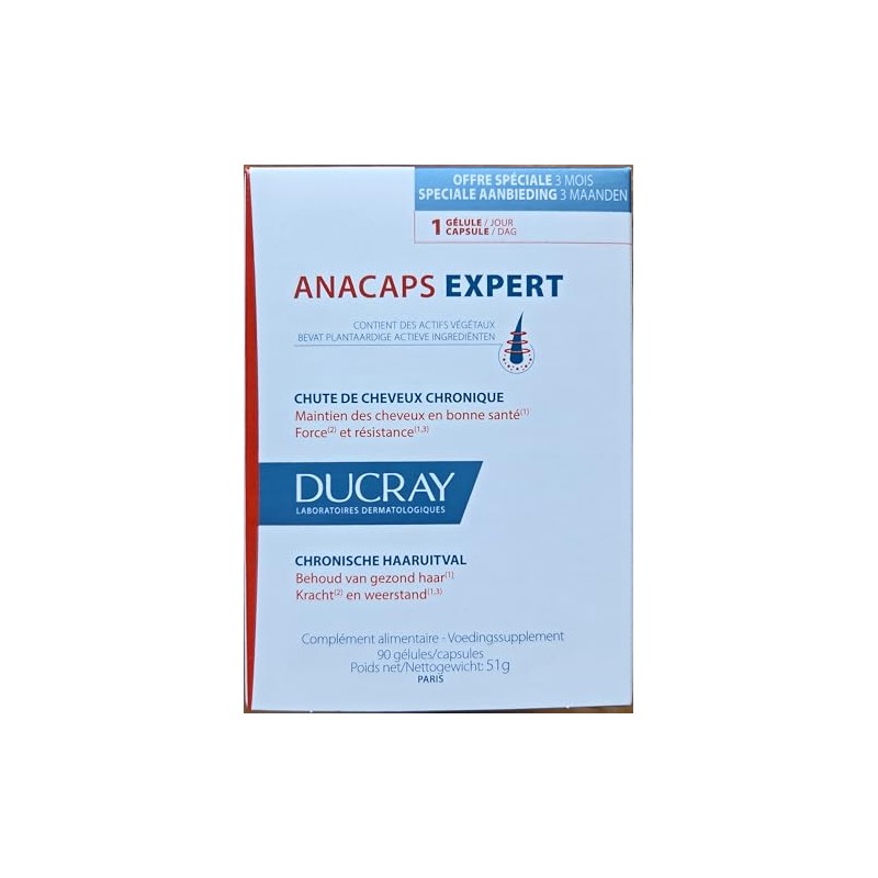 Ducray Anacaps Expert - Pérdida completa de cabello reactivo 90