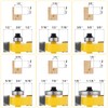 JTTJDB 1/4-Inch Shank Rabbet Router Bit with 6 Bearings Set