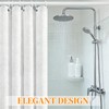 MospdyGear Water and Mould Proof Shower Curtain, White Waffle Weave
