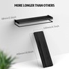 Meangood Floating Shelves Wall Mounted Set of 2, Rustic Wood