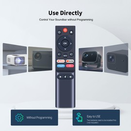 TRUCKON Neue Ersatzfernbedienung passend für VISSPL 4K Smart Beamer,für AuKing KJM K3 Projektor,für Kogan KAMLIF8PRRA KJM K3