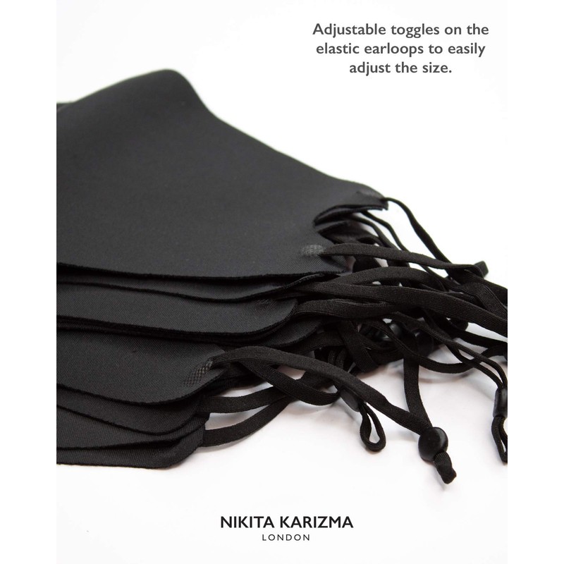 KARIZMA Face Wardrobe in Black Fabric Face Masks 6 Pieces