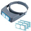 Headband Magnifier Double Lens Head-Mounted Reading Magnifier Loupe Jewelry Visor