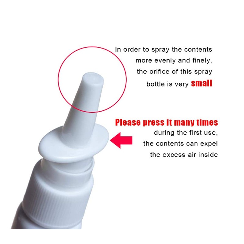 ericotry 6PCS Empty Refillable Glass Nasal Spray Bottles Fine Mist