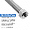 36Inch Flexible Stainless Steel Corrugated Water Heater Connector,Flexible Water Line,Hot