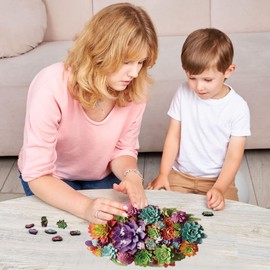 Delobil Puzzles for Adults 1000 Pieces with Puzzle Saver - Succulent Wooden Puzzle Unique Adult Jigsaw Puzzles Brain Teaser Family Game Gift 28.1'' x17.3''