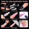 AOOWU Sandwich Dual Nail Forms, 180 Pcs Gel Nail Tip