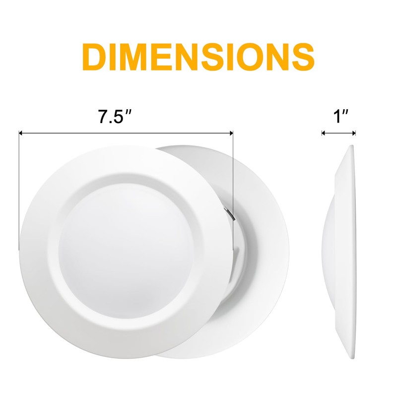 GREENLUX 7.5” Flush Mount Disk Light Suit for 4" J-Box,